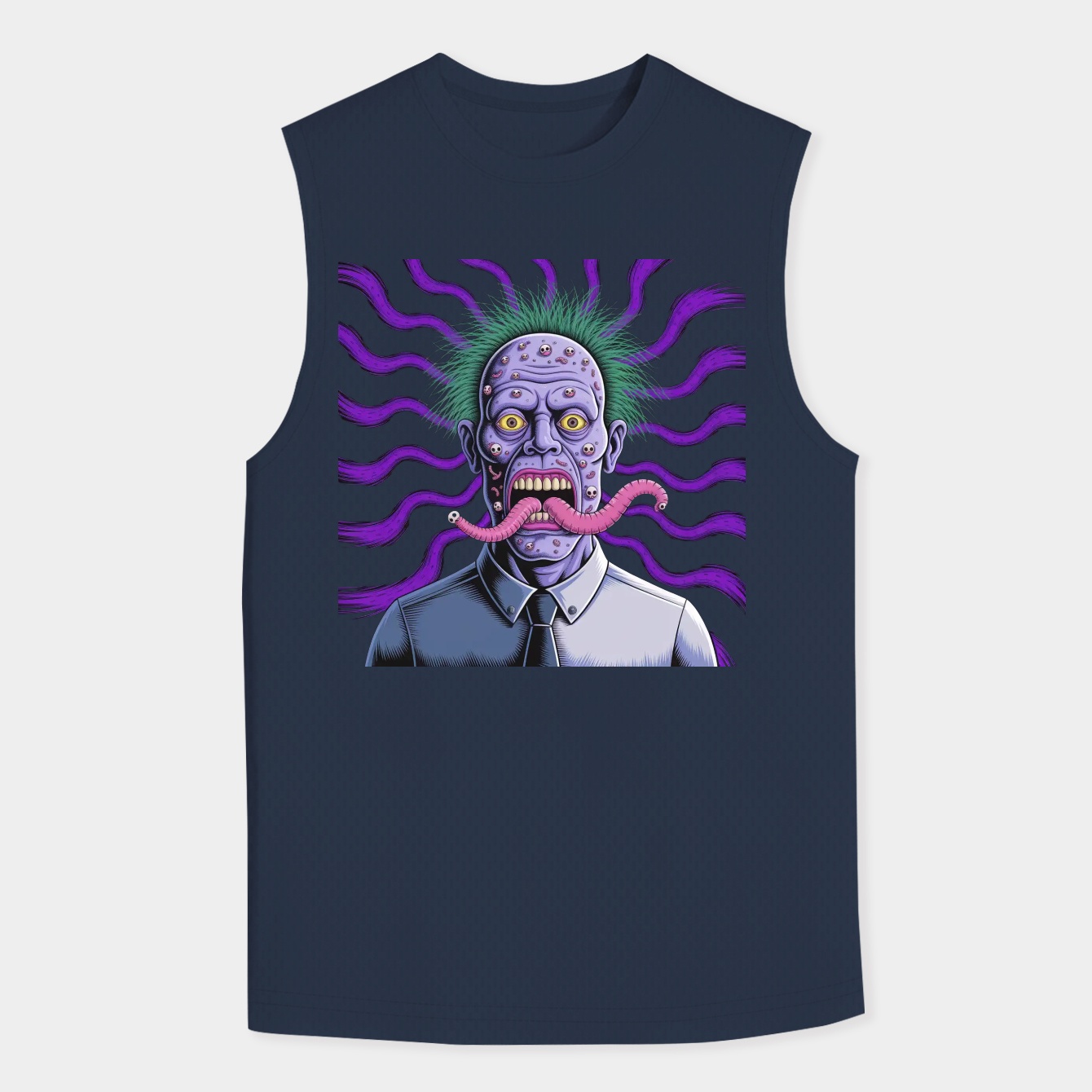 Monster Ghost Creature Portrait Men's Big & Tall Tank Top