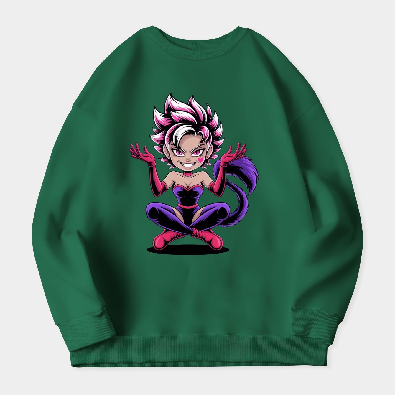 Smug Angel Character Pose Women's Crewneck Sweatshirt