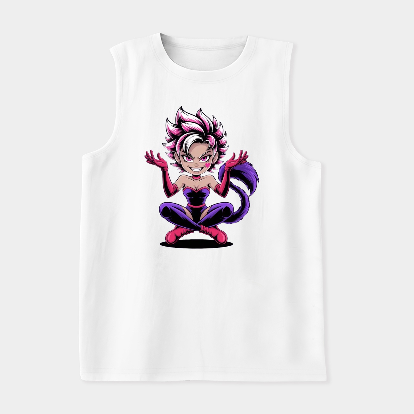 Smug Angel Character Pose Women's Soft Tank Top