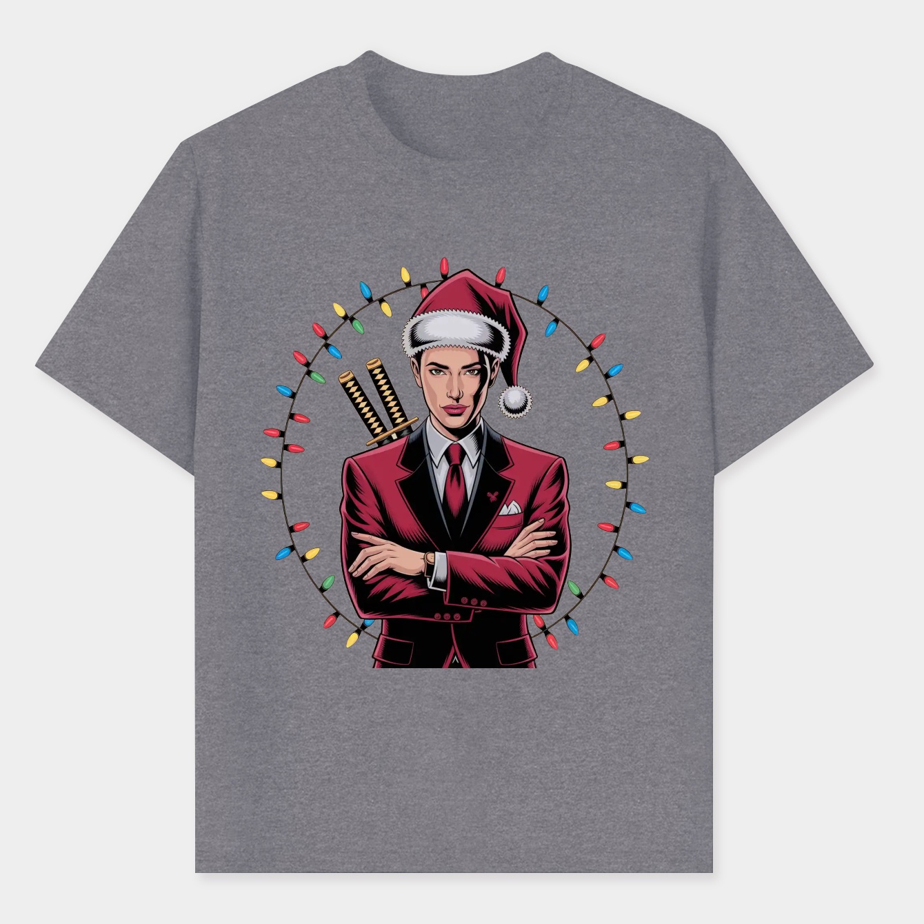 Christmas with Deadpool Men's T-Shirt