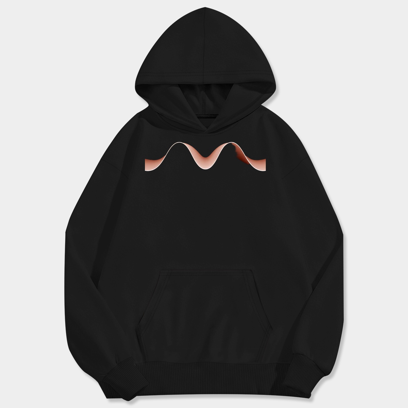 Waves White Men's Big & Tall Hoodie