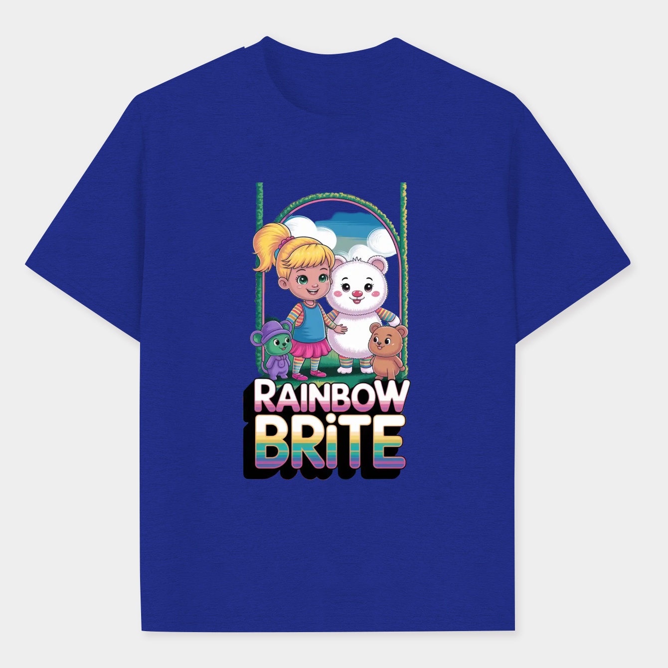 Rainbow Brite helper Men's Performance Athletic T-Shirt