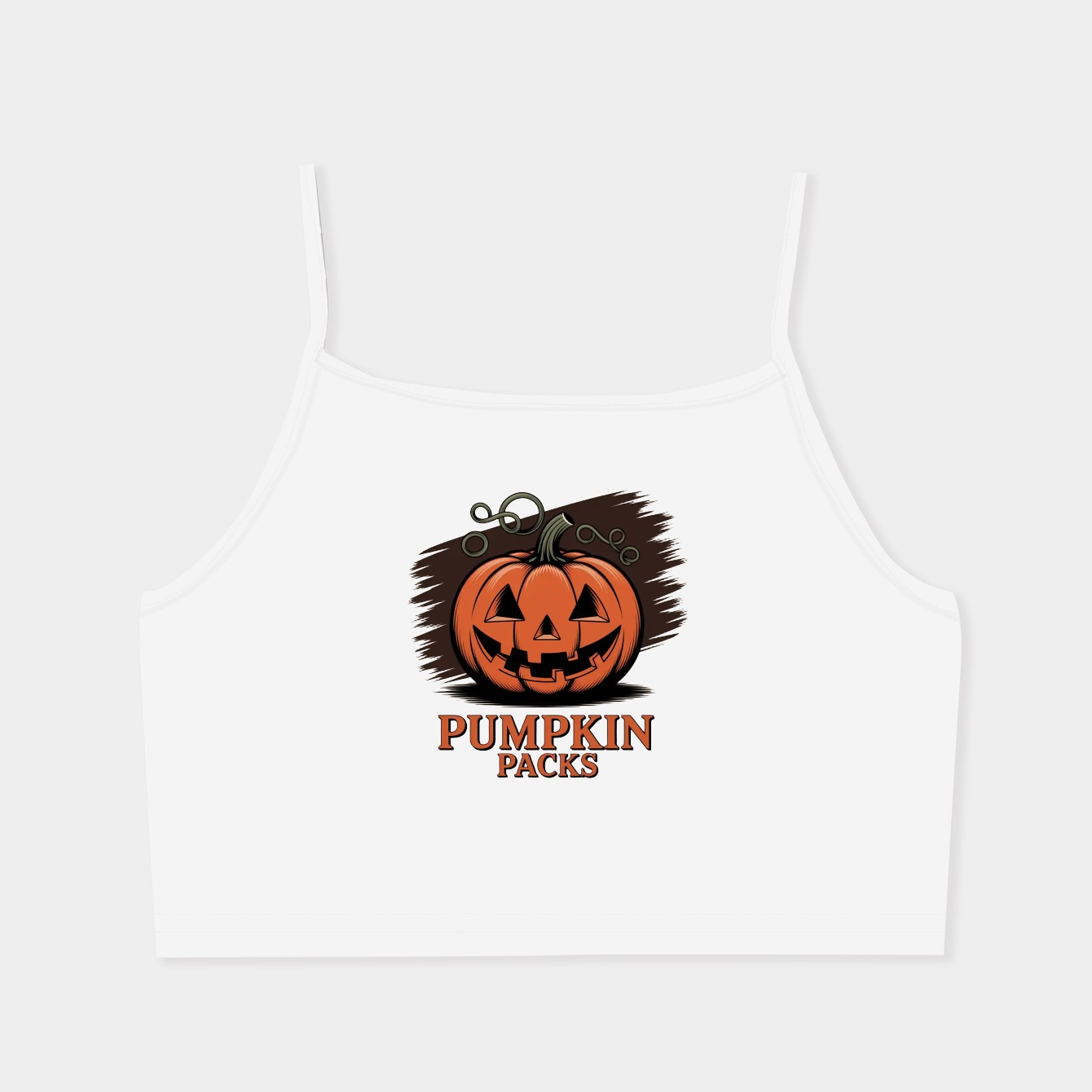Vintage Pumpkin Patch Badge Women's  Spaghetti Strap Tank Top