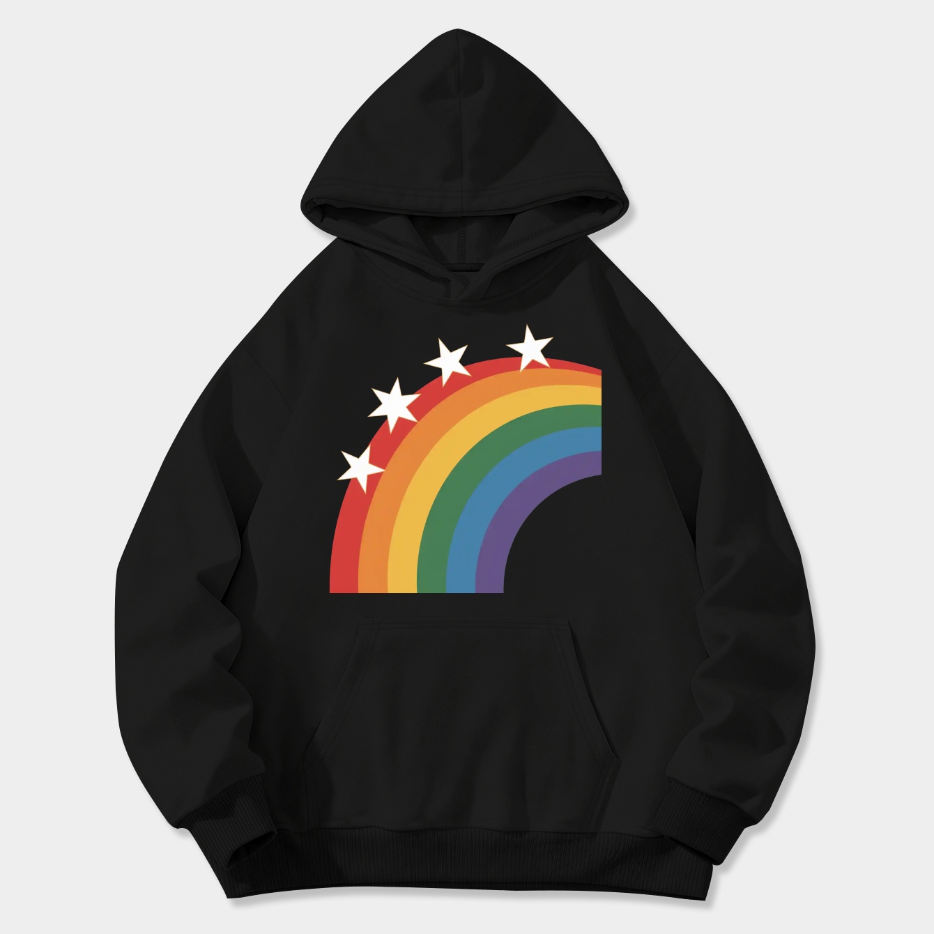 Pride Star Rainbow Women's Plus Size Hoodie