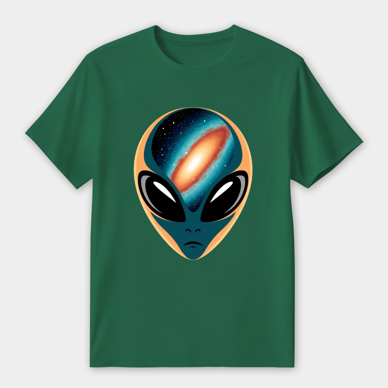 Alien Galaxy Style Cosmic Face Women's Premium Soft T-Shirt