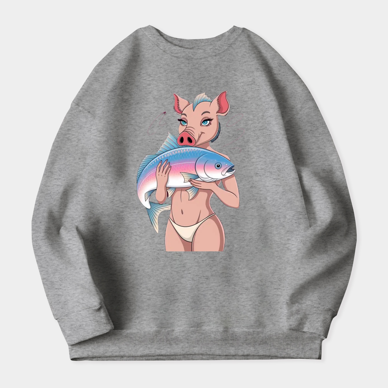 Inosuke Catch A Fish Women's Plus Size Sweatshirt