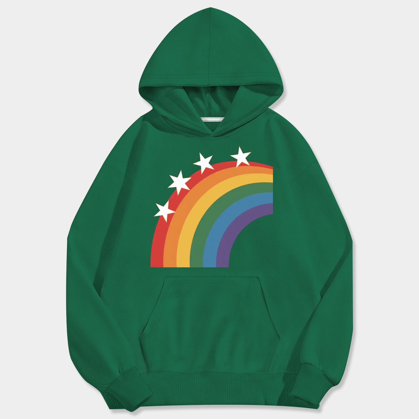 Pride Star Rainbow Men's Big & Tall Hoodie
