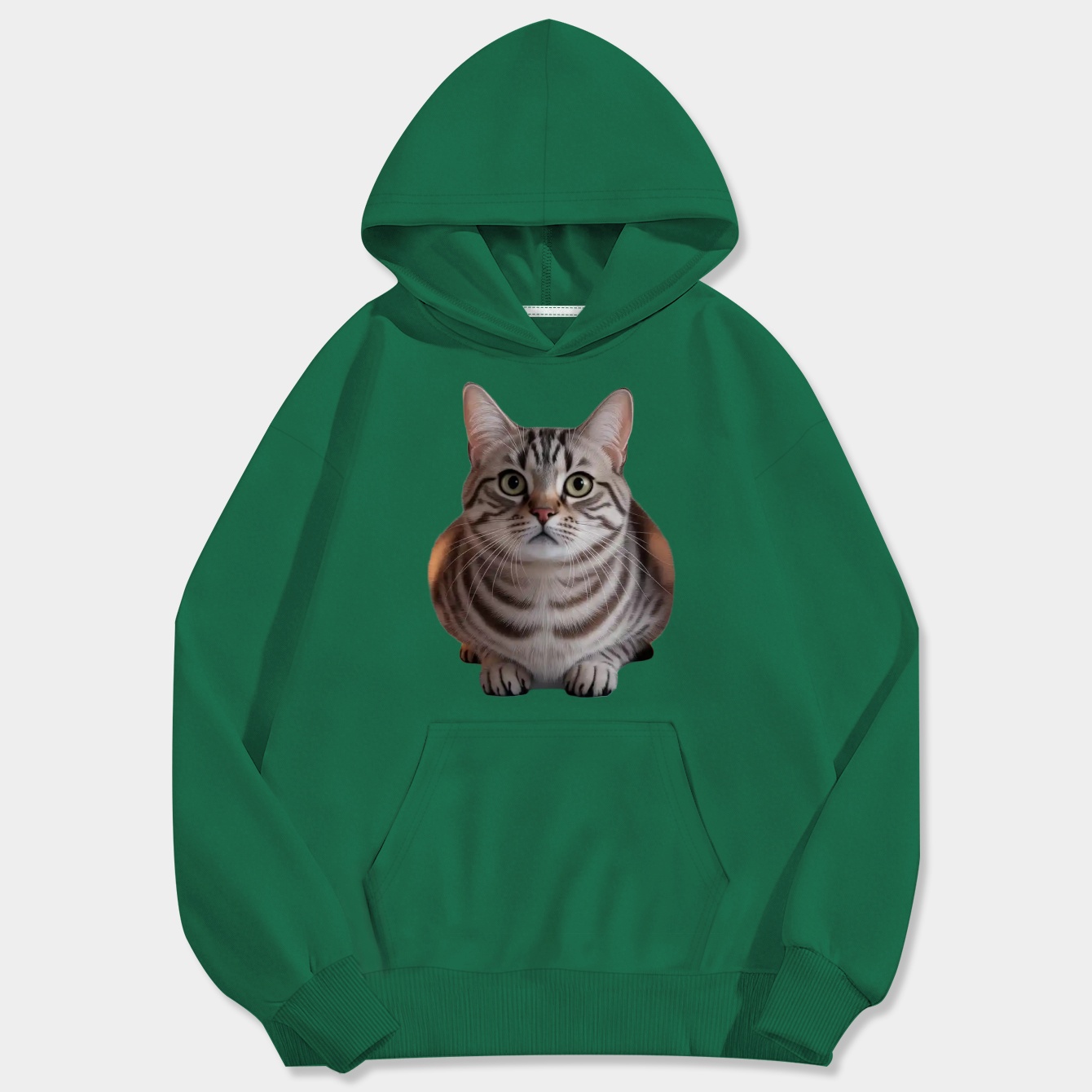 Bella the Curious Cat Men's Big & Tall Hoodie