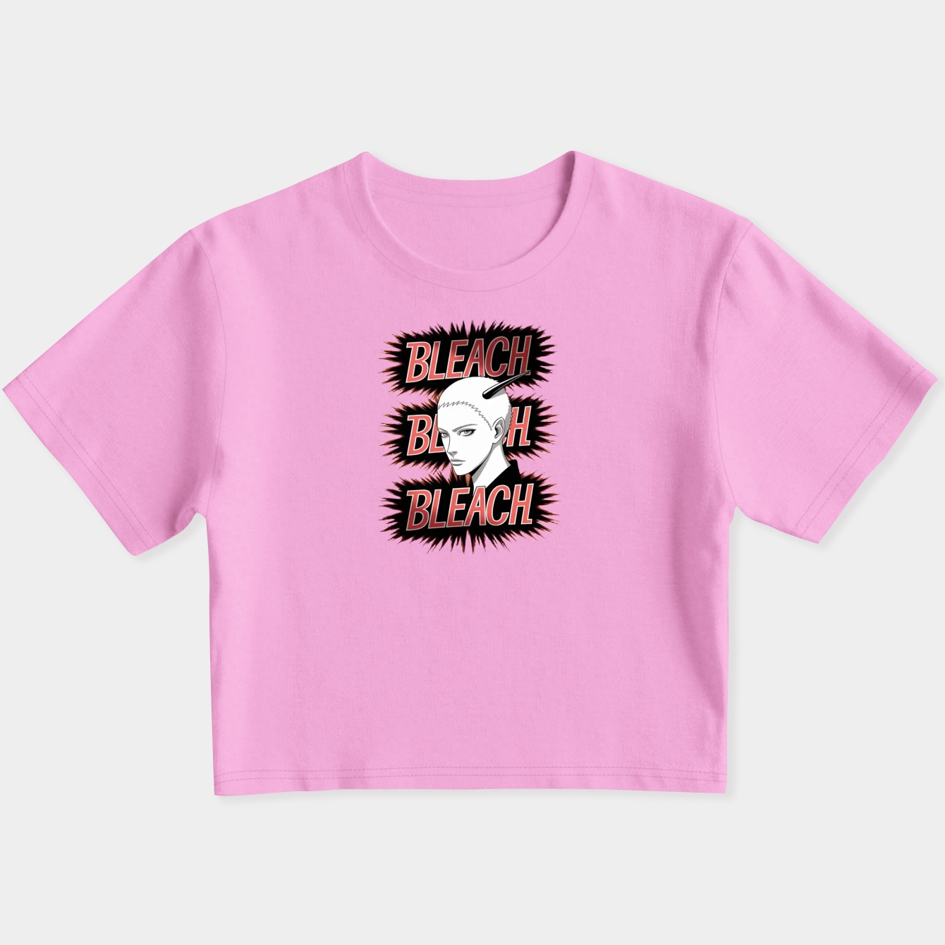 Bleach Bold Red Graphic Women's Slim Fit Baby Tee