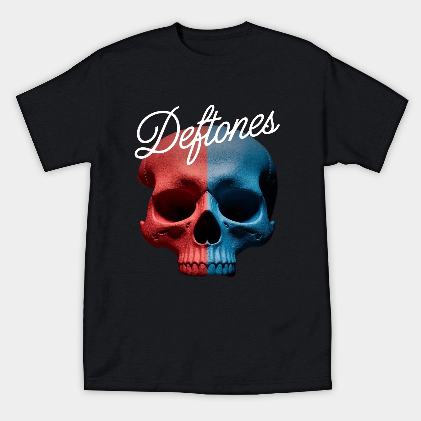 Deftones Minerva Split Skull Women's Athletic Performance T-Shirt