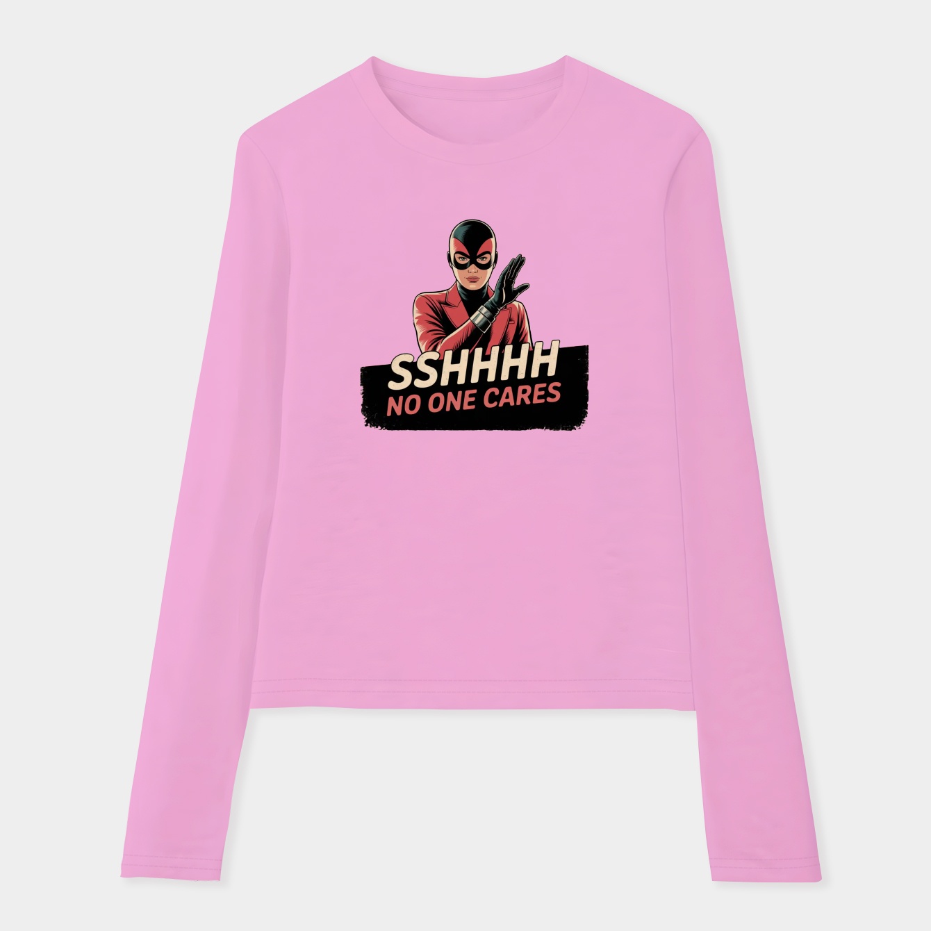 Deadpool No One Cares Women's Soft Long Sleeve T-Shirt