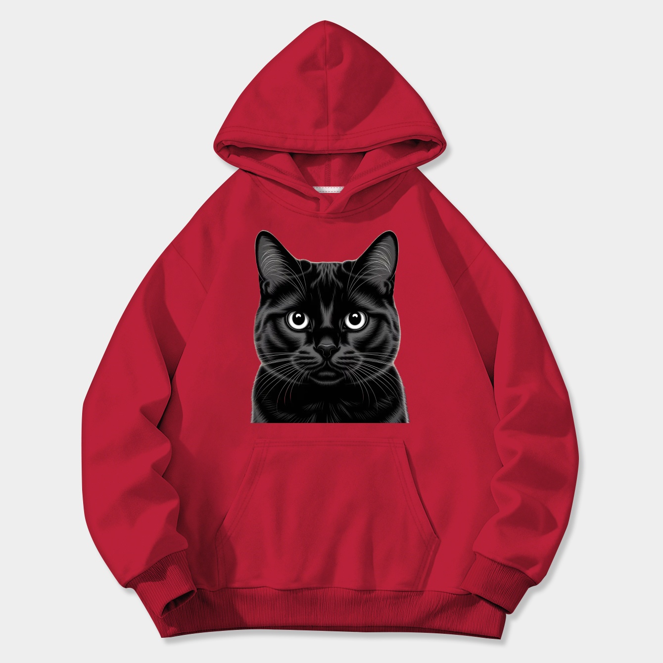 Deft Cat Stare Women's Plus Size Hoodie