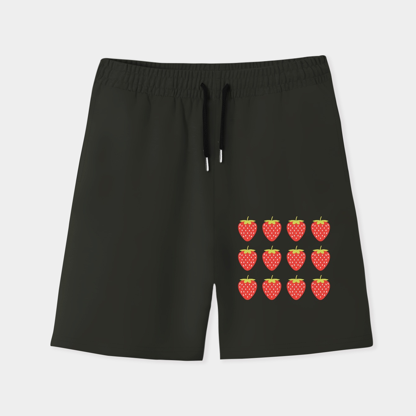 Strawberry Pattern Design Men's Quick-Dry Athletic Shorts