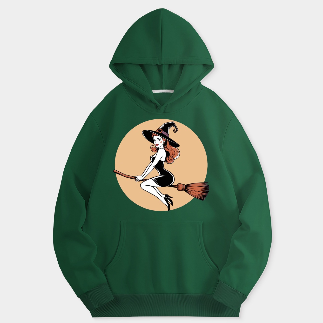 Witch Pinup Moonlight Ride Women's Hoodie