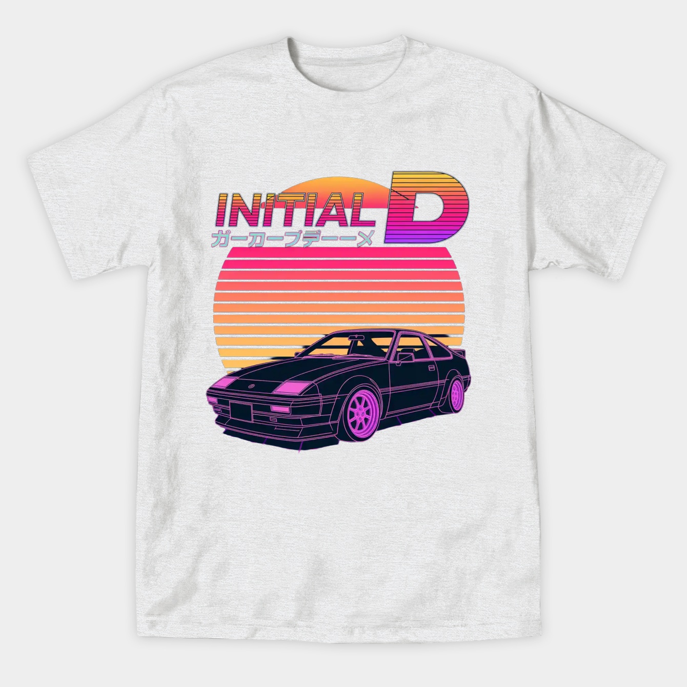 Initial D AE86 RETRO SYNTHWAVE Women's Athletic Performance T-Shirt