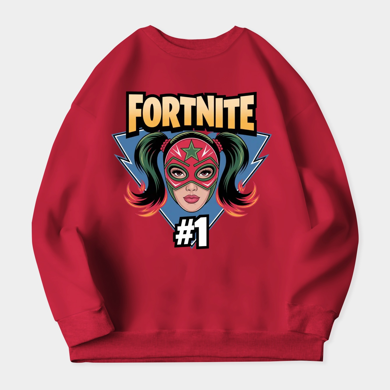 Fortnite Dynamo Face Women's Crewneck Sweatshirt