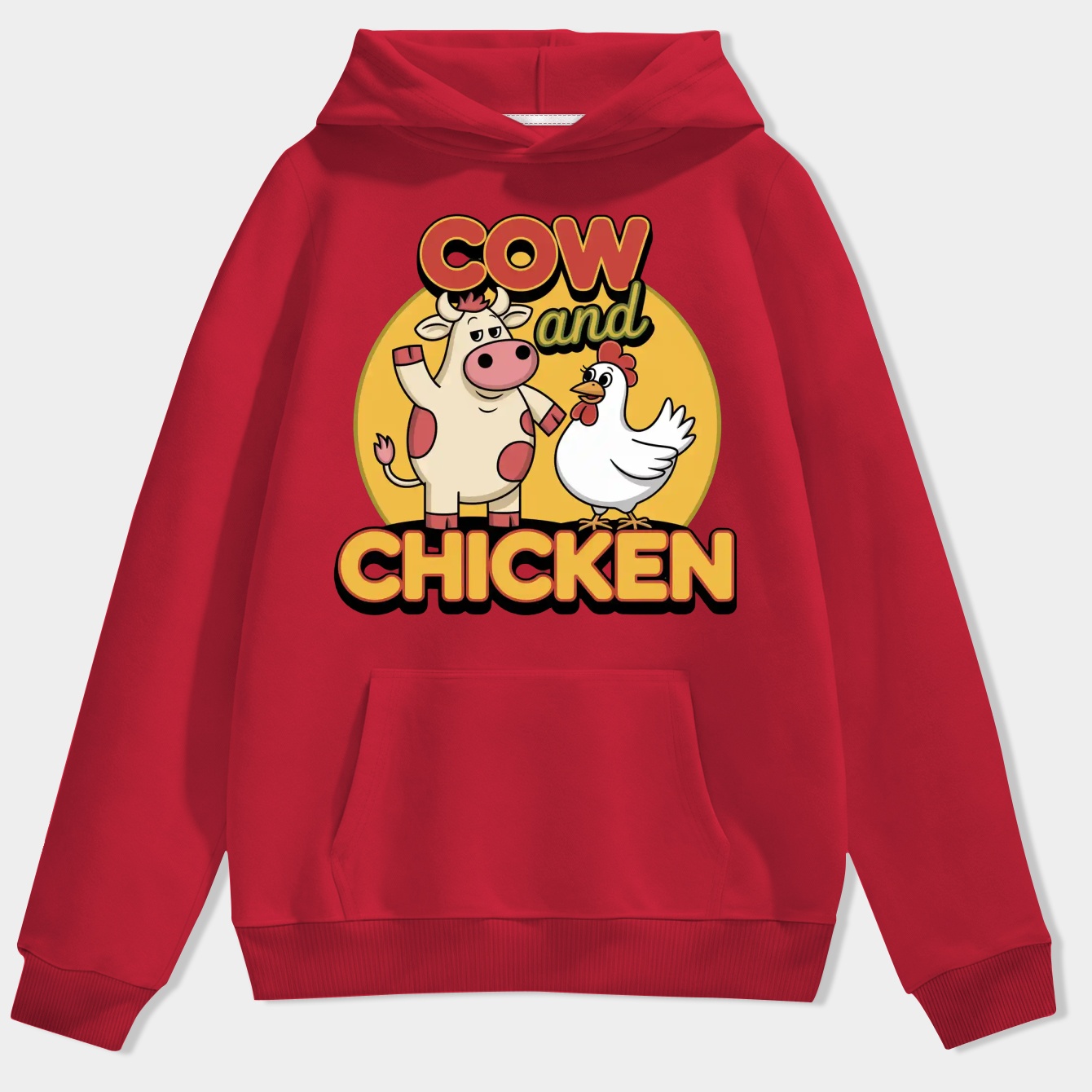 Cow and Chicken Men's Hoodie
