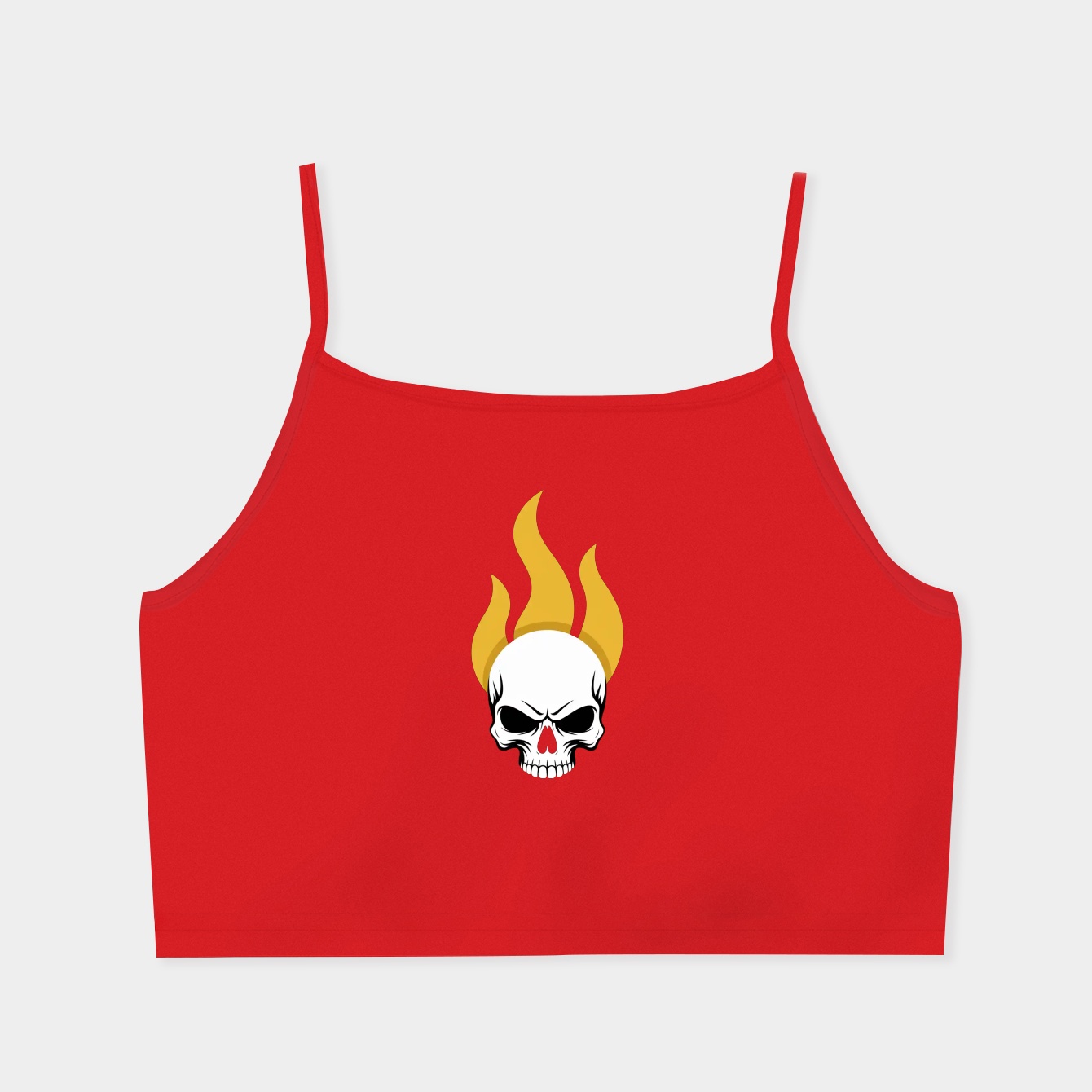 Ghost Rider Skull Flame Women's  Spaghetti Strap Tank Top