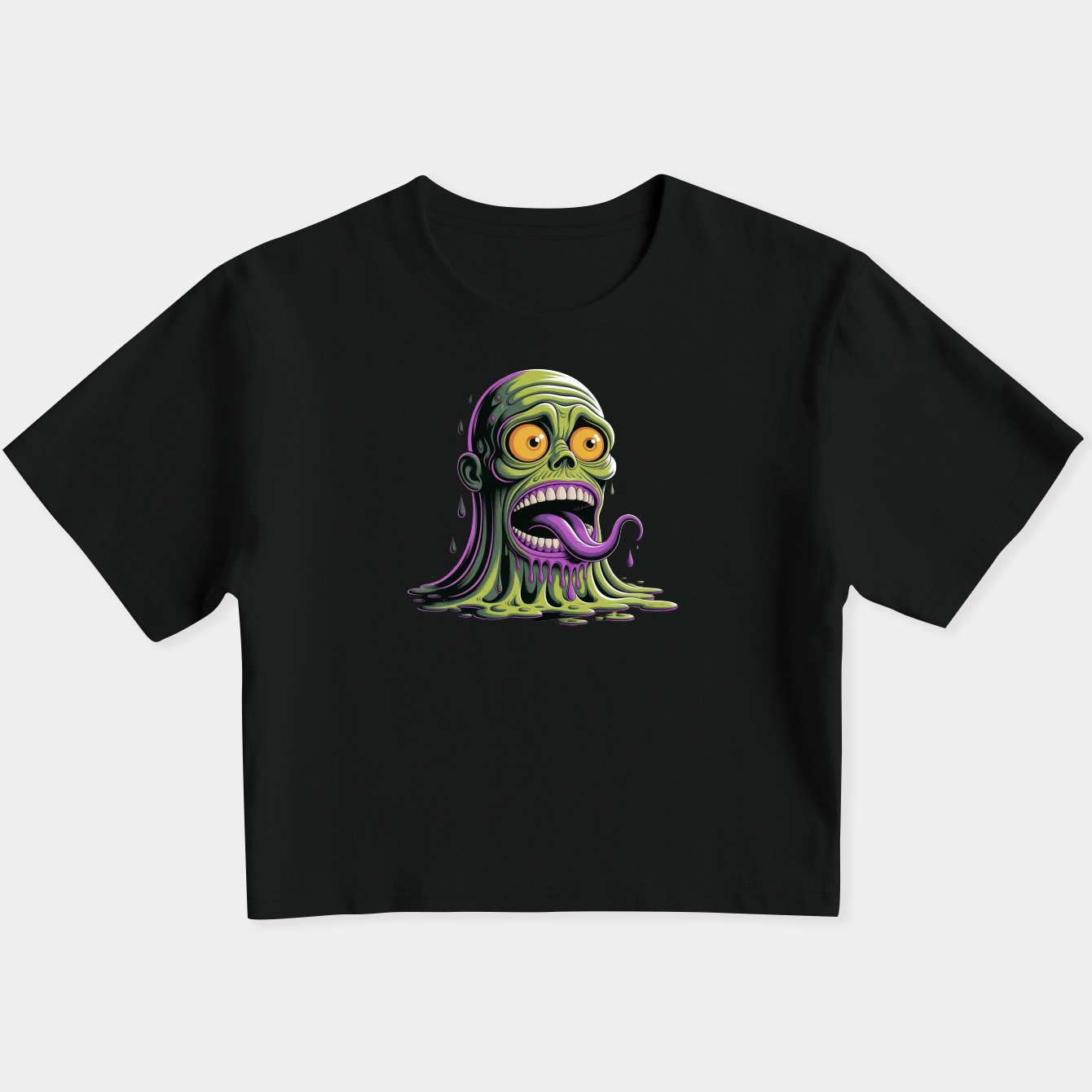 Gross Ghost Creature Design Women's Slim Fit Baby Tee