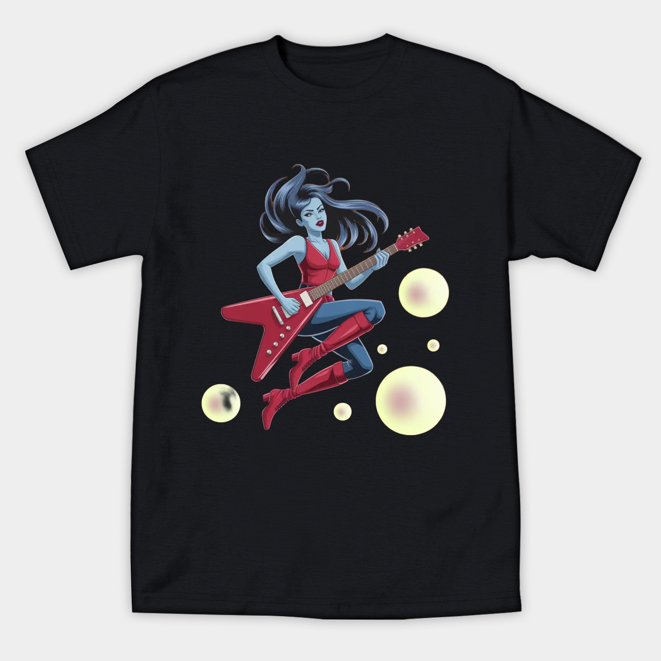 Marceline the Vampire Rock Queen Women's Athletic Performance T-Shirt