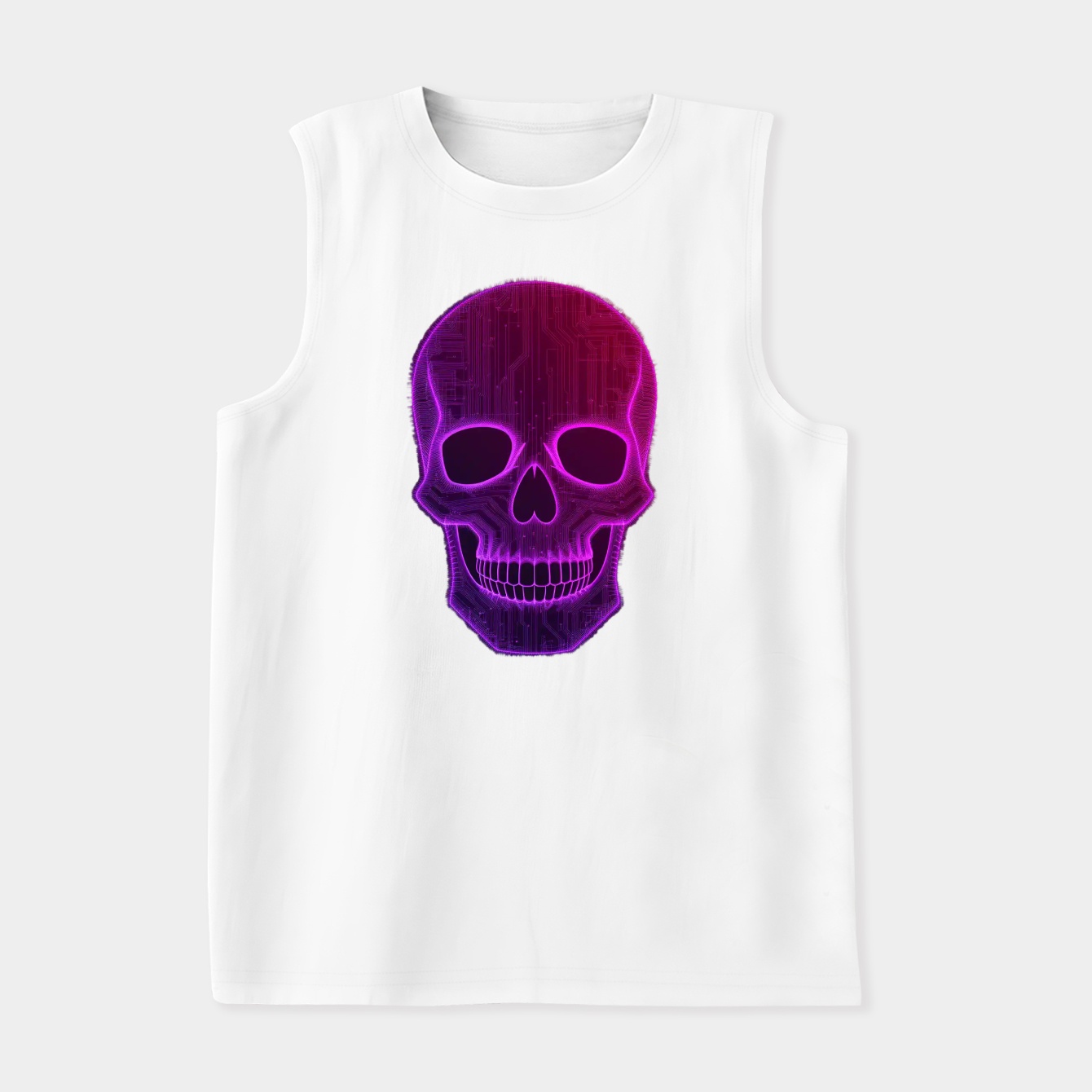 Skull Gradient Fractal Pattern
