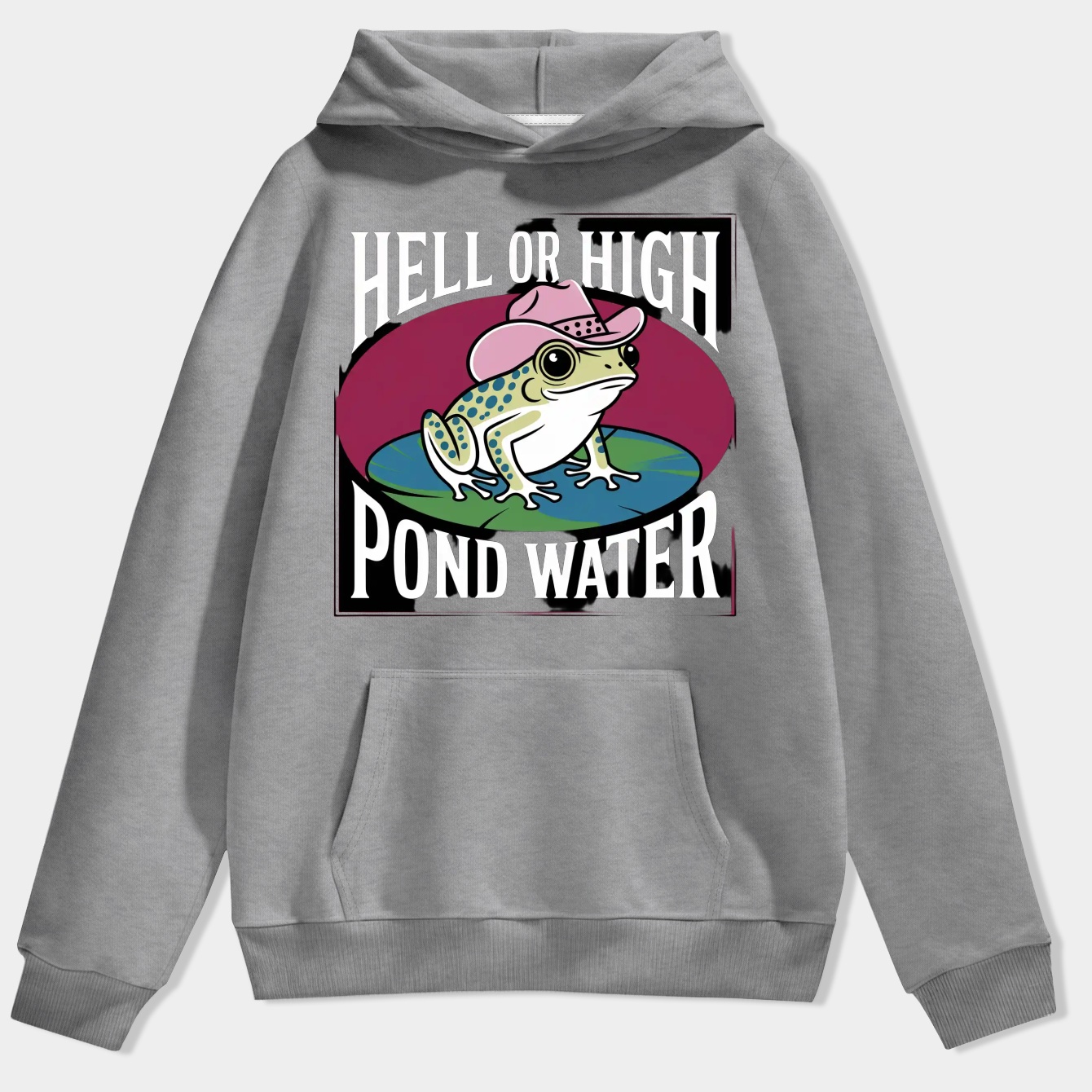 Hell Or High Pond Water Frog Men's Hoodie