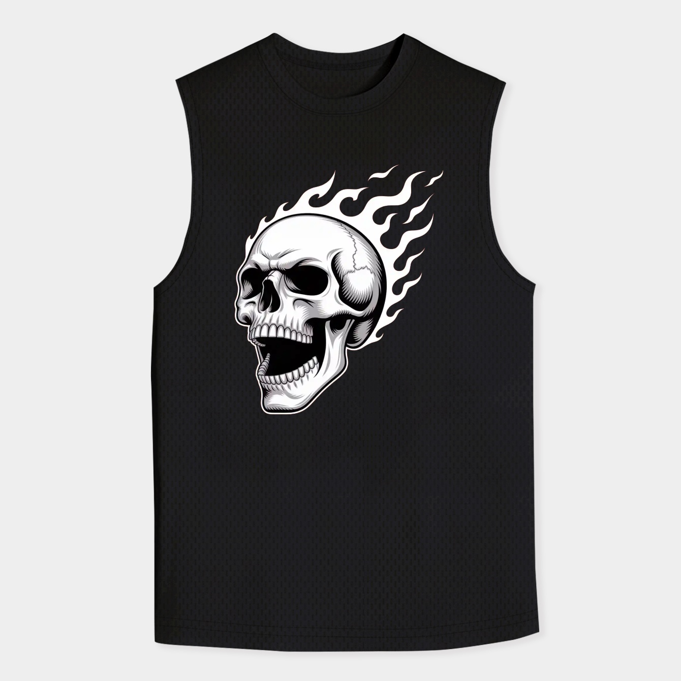 Ghost Rider Skull Flame Men's Big & Tall Tank Top
