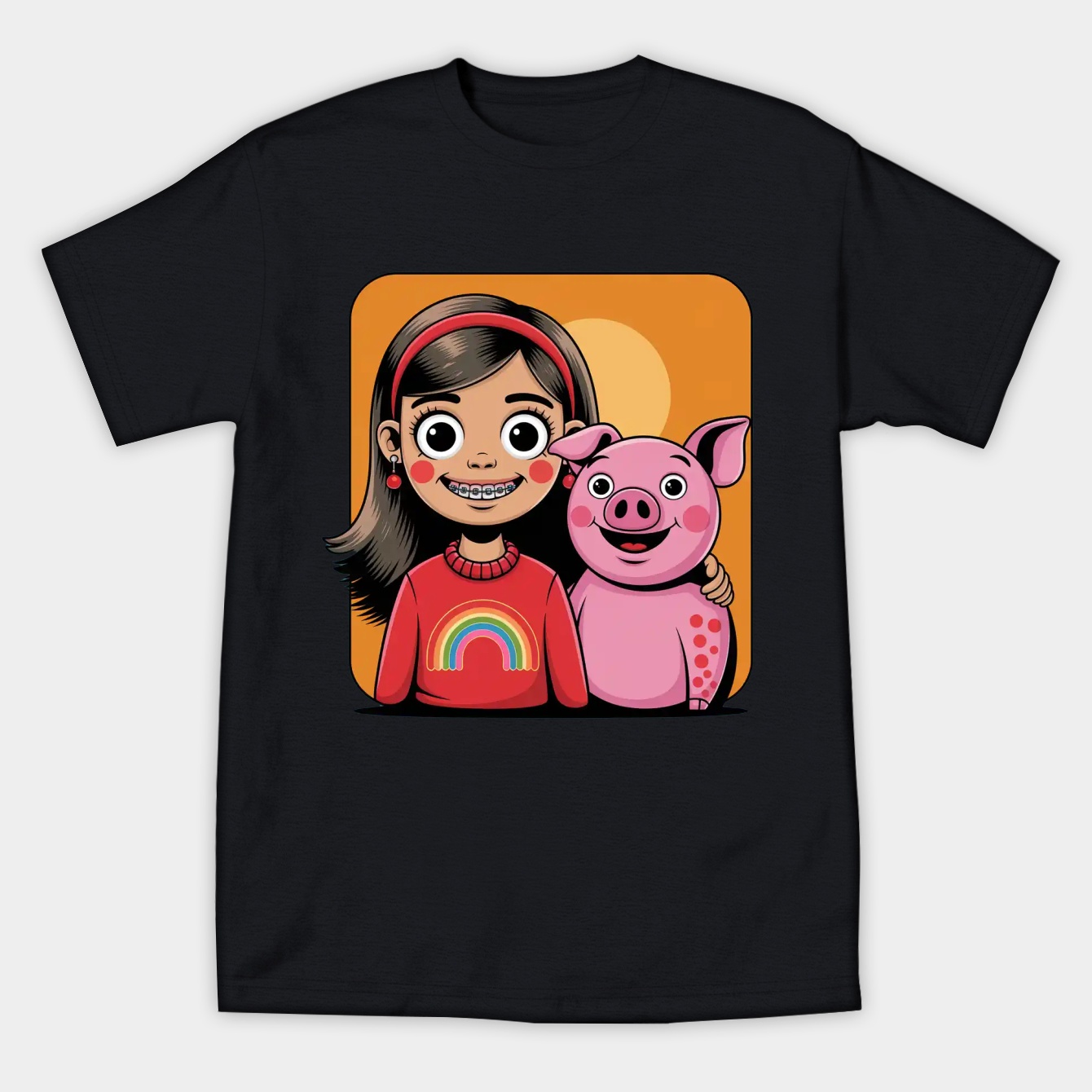 Gravity Falls Mabel & Waddles Women's Athletic Performance T-Shirt