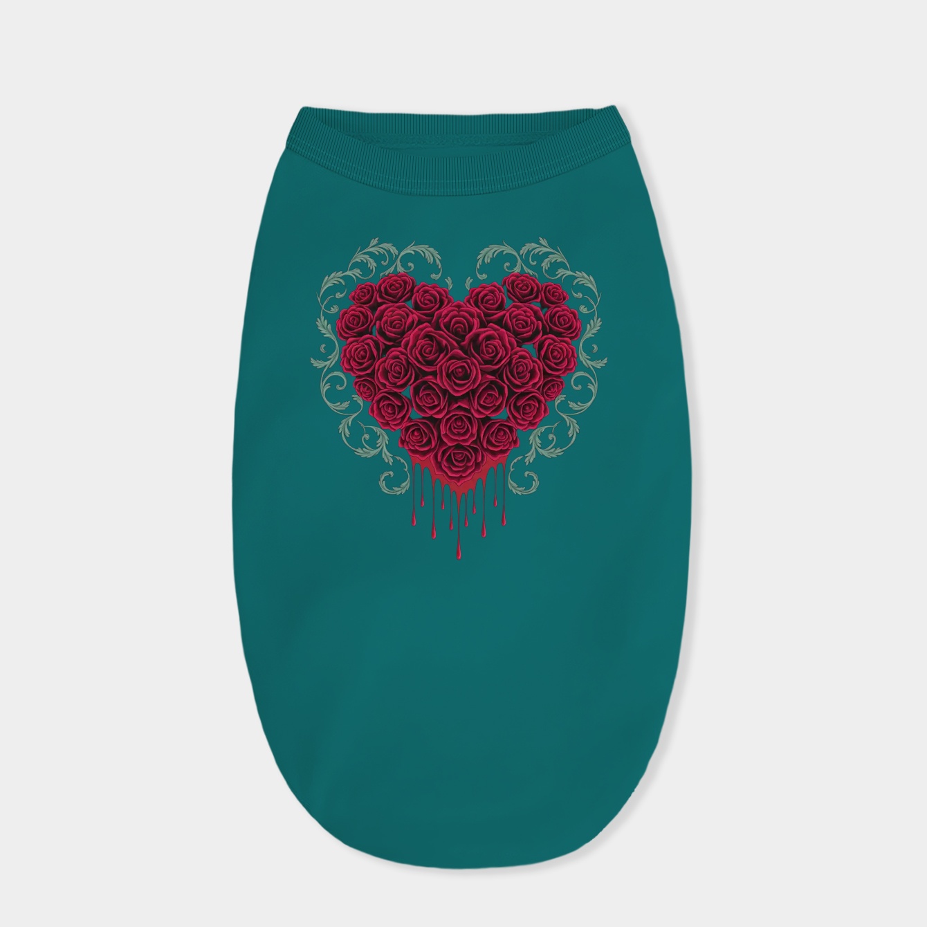 Bleeding Heart Lace Layered Dog Shirt
