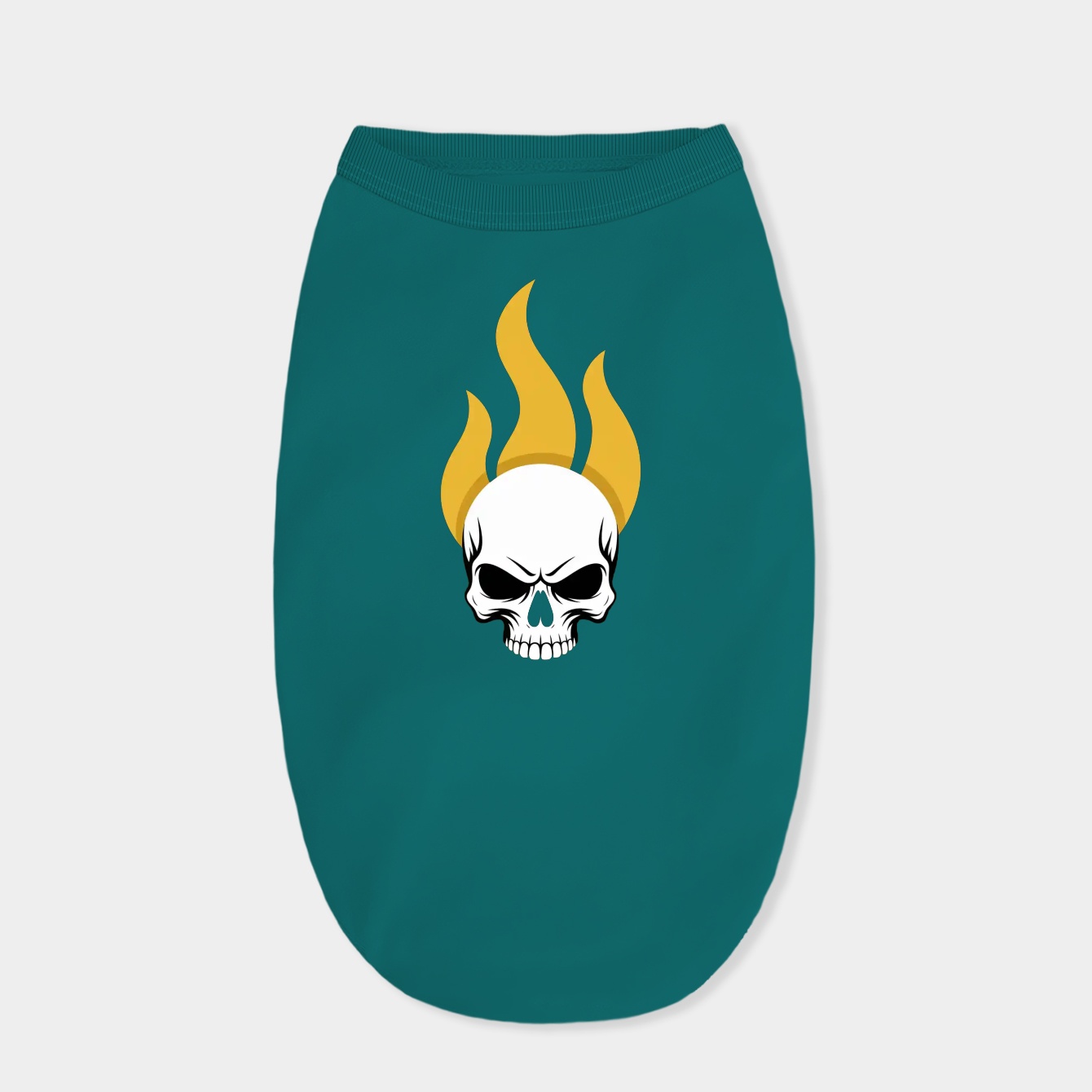 Ghost Rider Skull Flame Dog Shirt