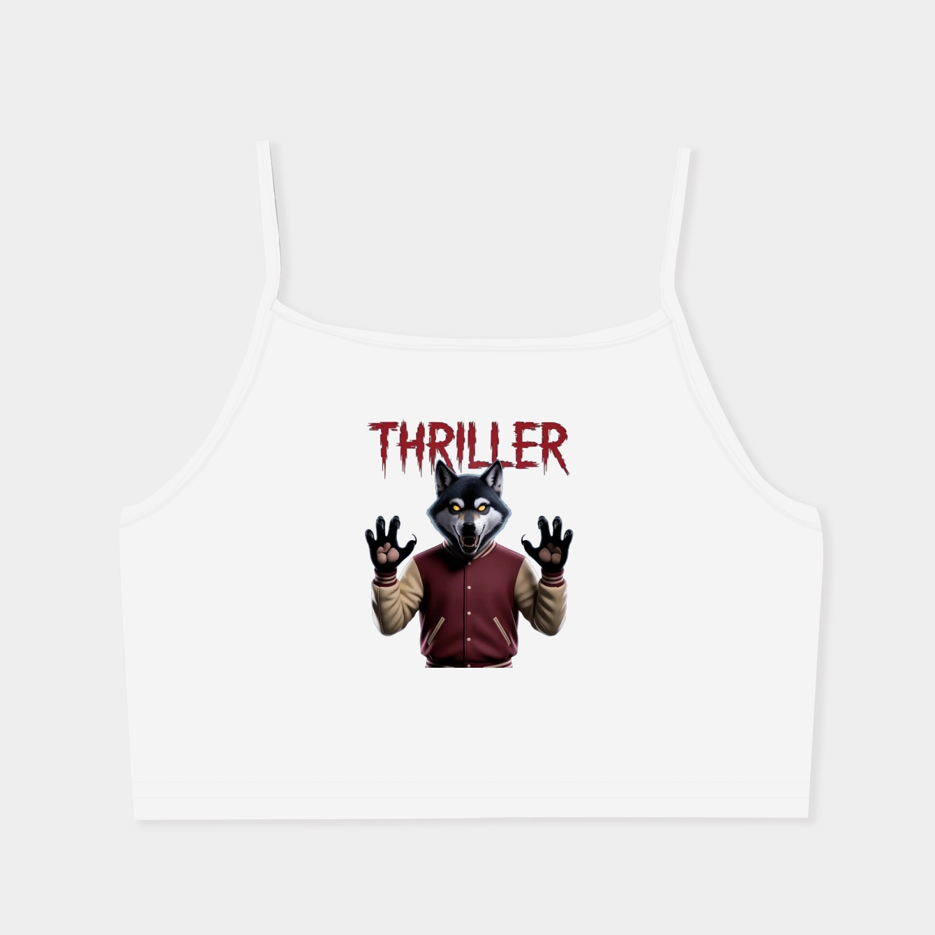 Thrilla Wolf Women's  Spaghetti Strap Tank Top