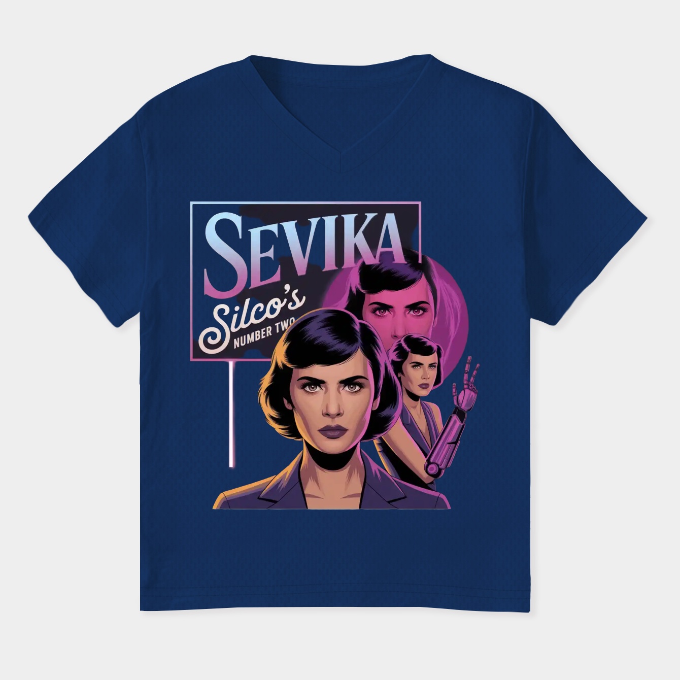 90s Sevika Women's Plus Size V-Neck T-Shirt