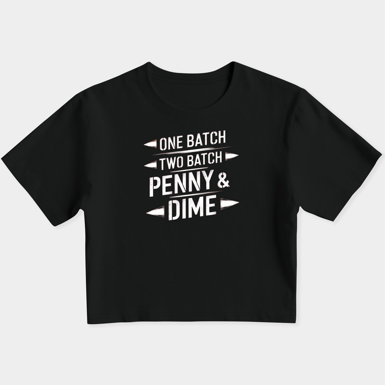 One Batch, Two Batch (White) Women's Slim Fit Baby Tee