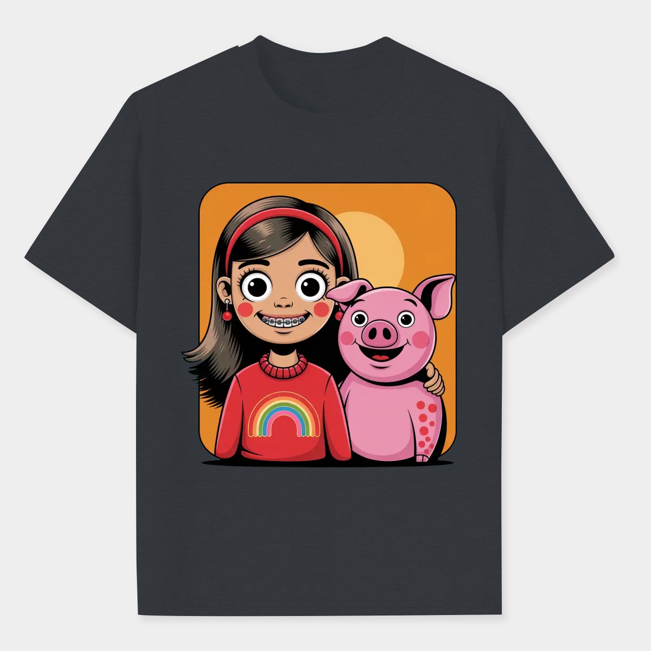 Gravity Falls Mabel & Waddles Men's Performance Athletic T-Shirt