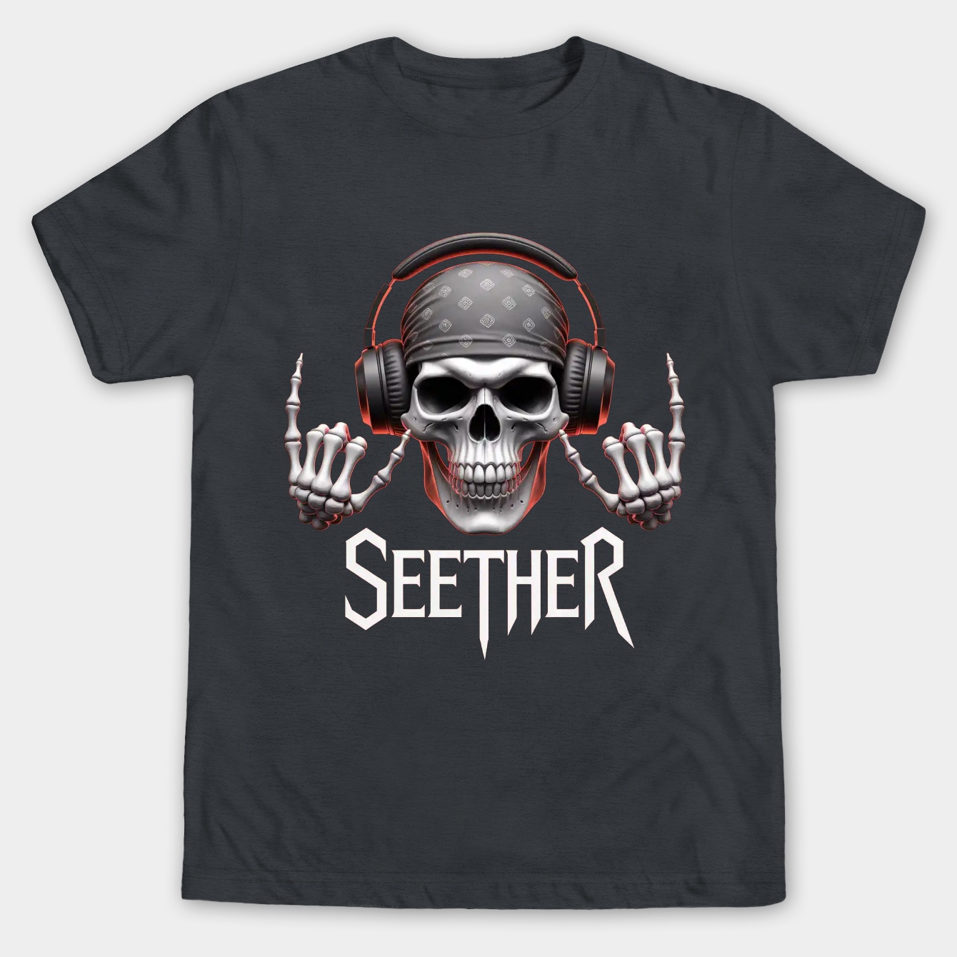 Seether skull design Men's Big & Tall T-shirt