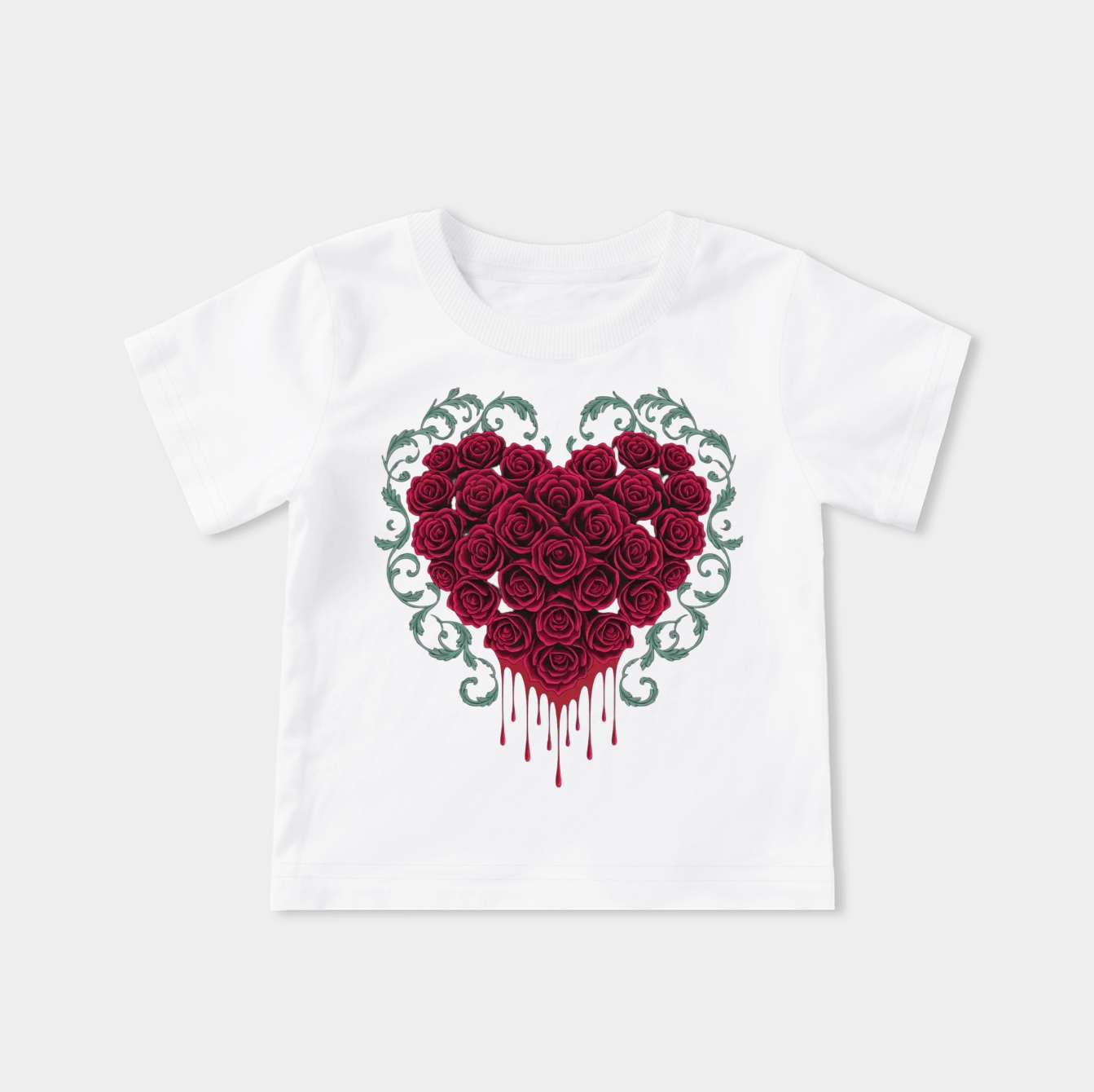 Bleeding Heart Lace Layered Youth Classic T-Shirt