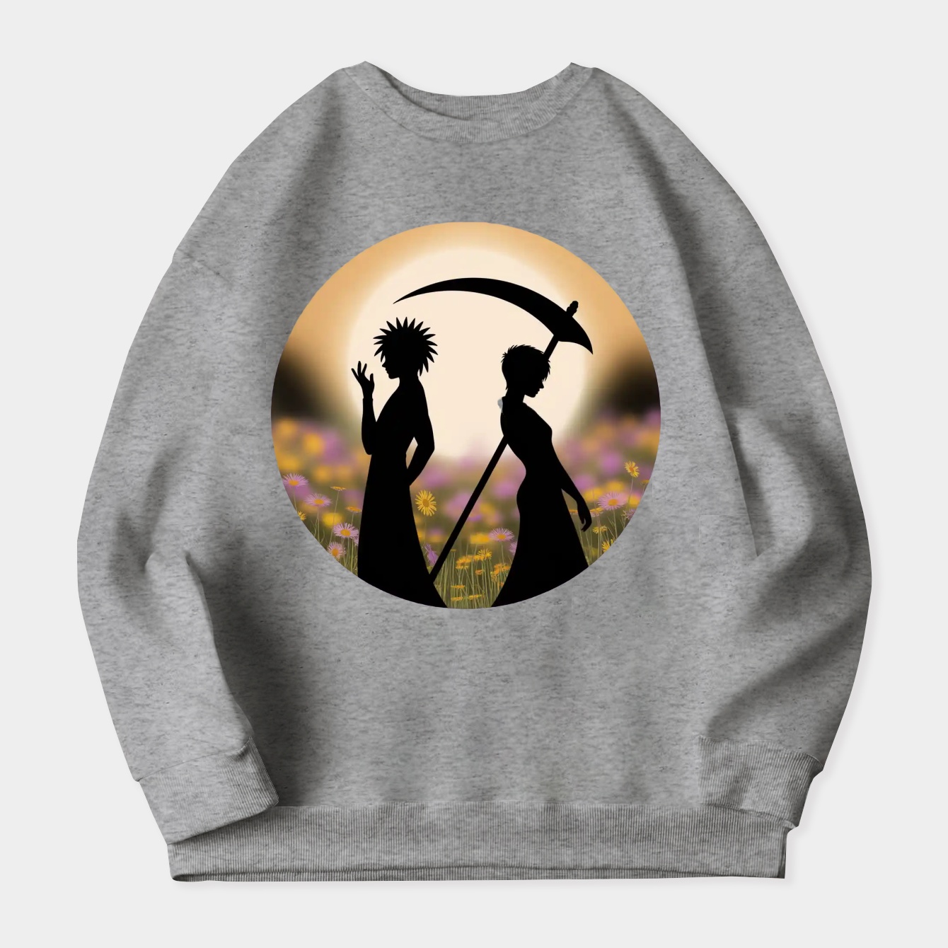 Scribble HxH Silhouette Circle Women's Plus Size Sweatshirt