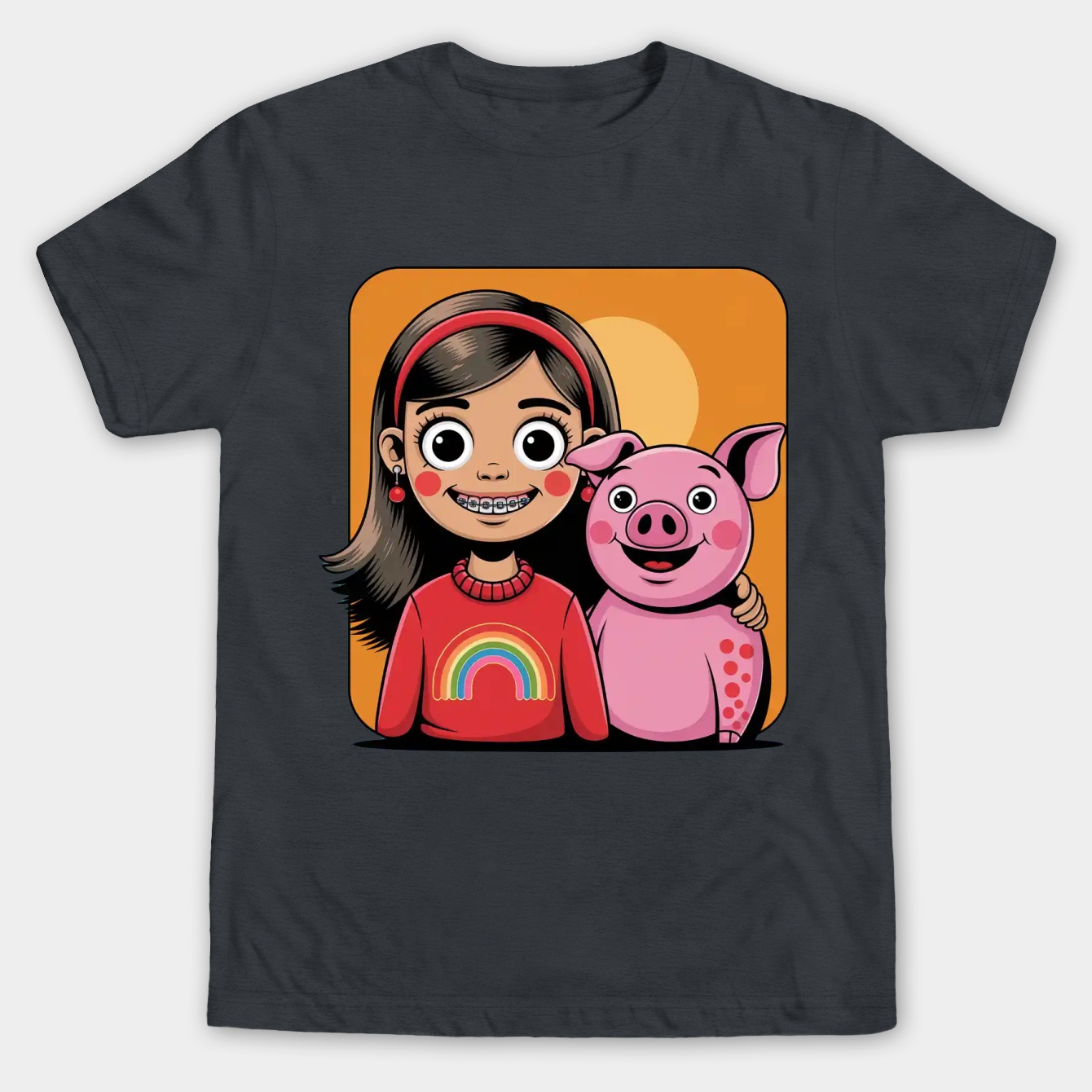 Gravity Falls Mabel & Waddles Men's Big & Tall T-shirt
