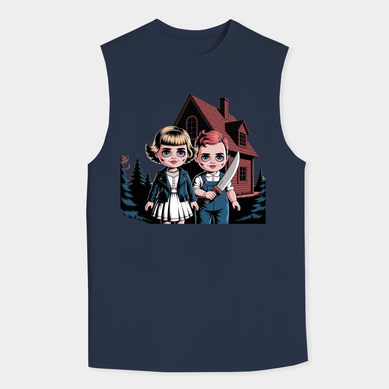 Smile with a Knife Men's Big & Tall Tank Top