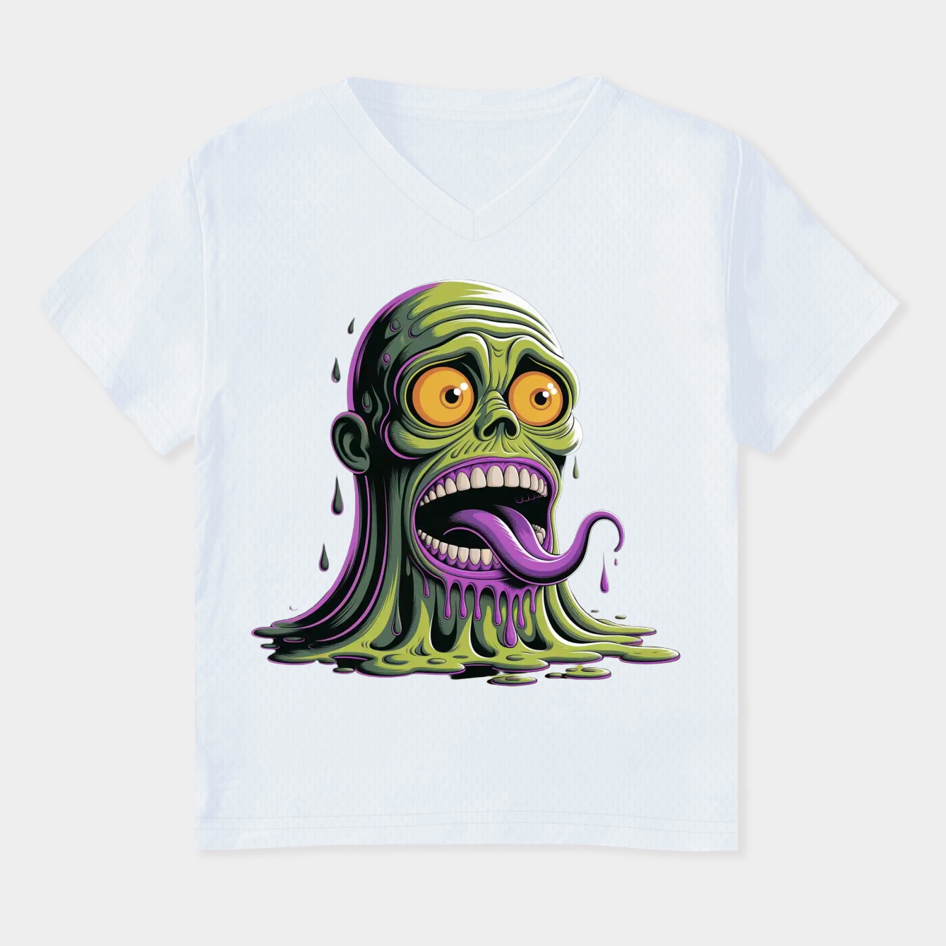 Gross Ghost Creature Design Women's Plus Size V-Neck T-Shirt