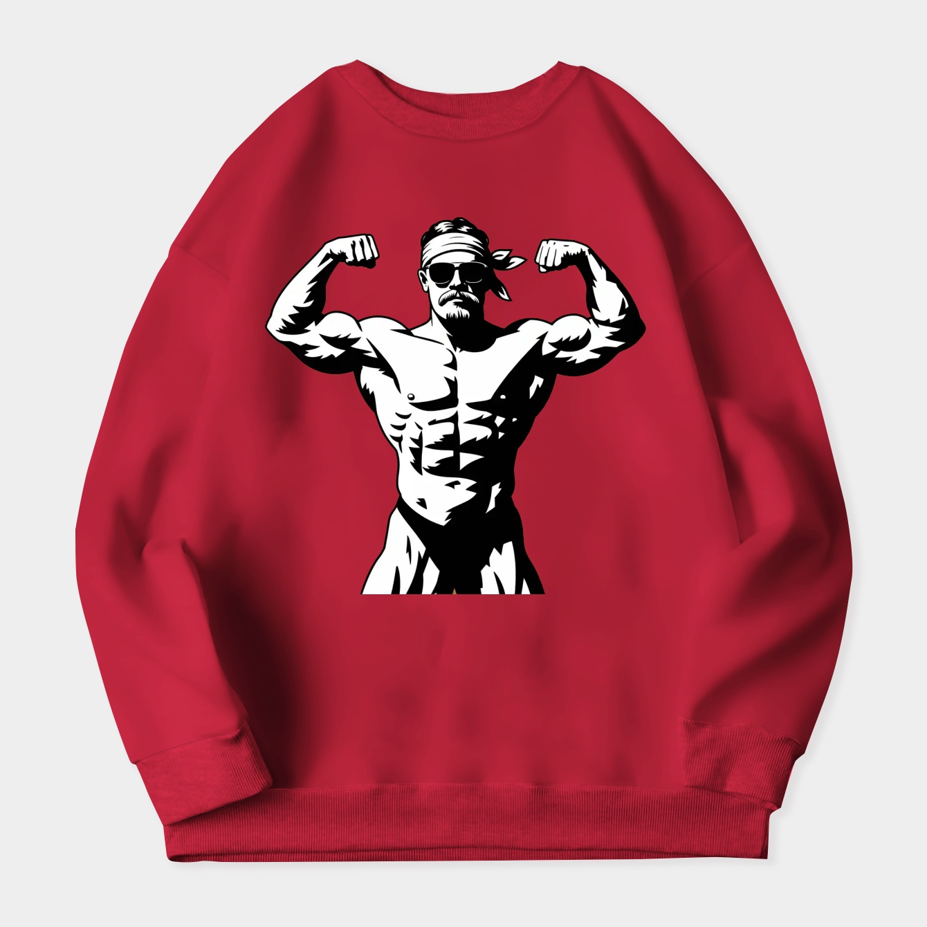 hulk hogan flexing pose Women's Crewneck Sweatshirt