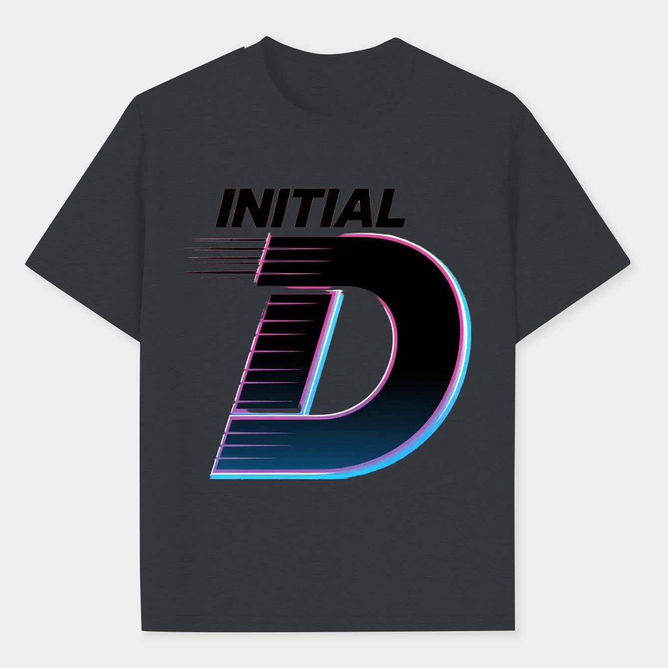 INITIAL D Retro Gradient Men's Big & Tall T-shirt