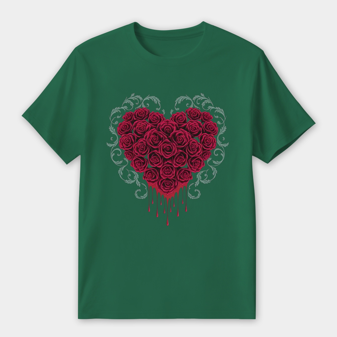 Bleeding Heart Lace Layered Women's Premium Soft T-Shirt