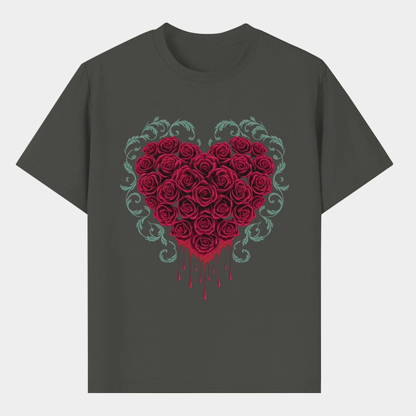 Bleeding Heart Lace Layered Men's T-Shirt