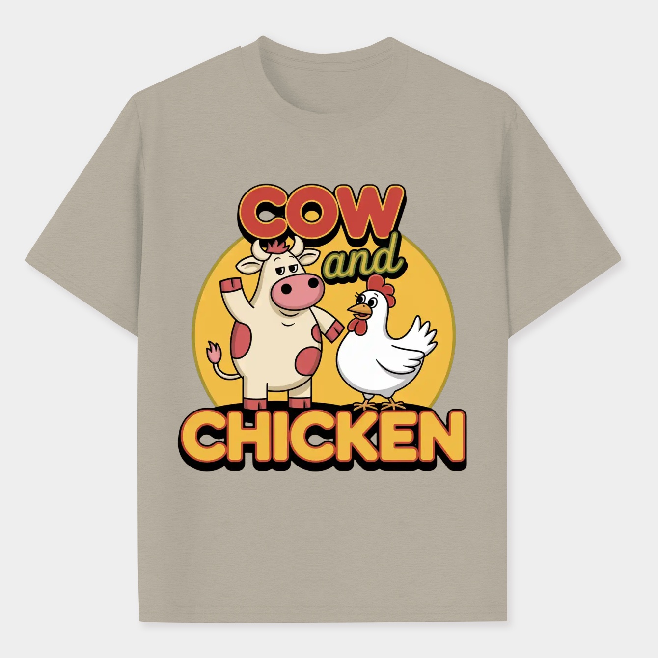 Cow and Chicken Men's Performance Athletic T-Shirt