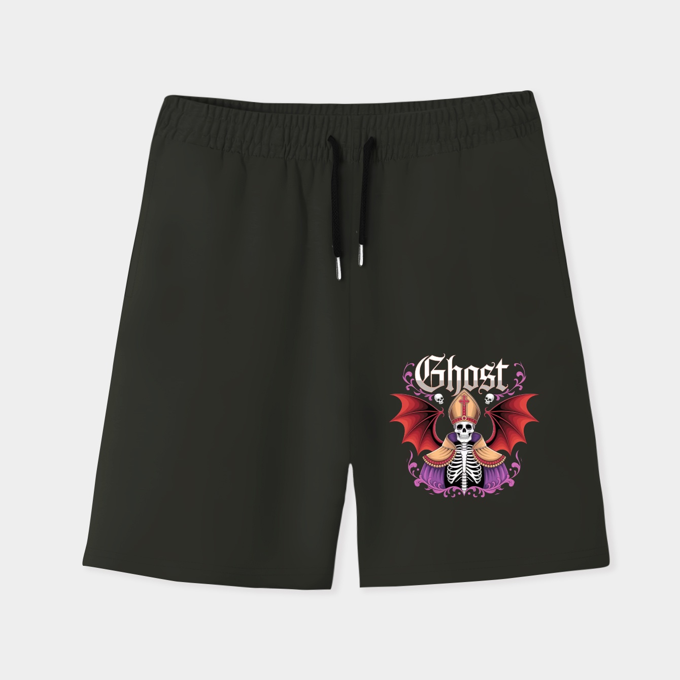 Ghost – Dark Melodic Rock Design Men's Quick-Dry Athletic Shorts