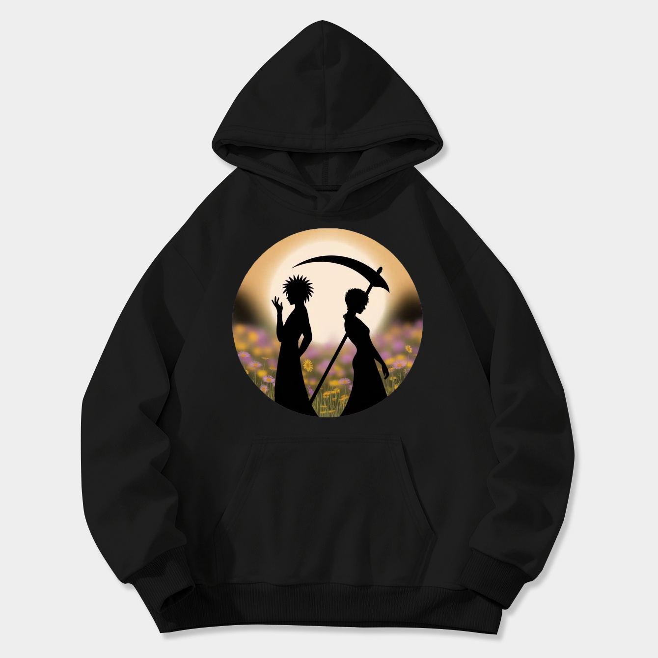 Scribble HxH Silhouette Circle Women's Plus Size Hoodie