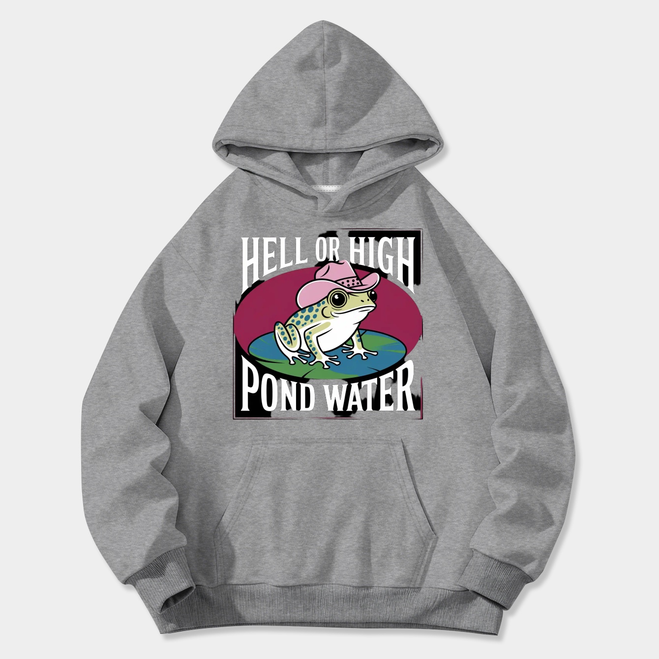 Hell Or High Pond Water Frog Women's Plus Size Hoodie