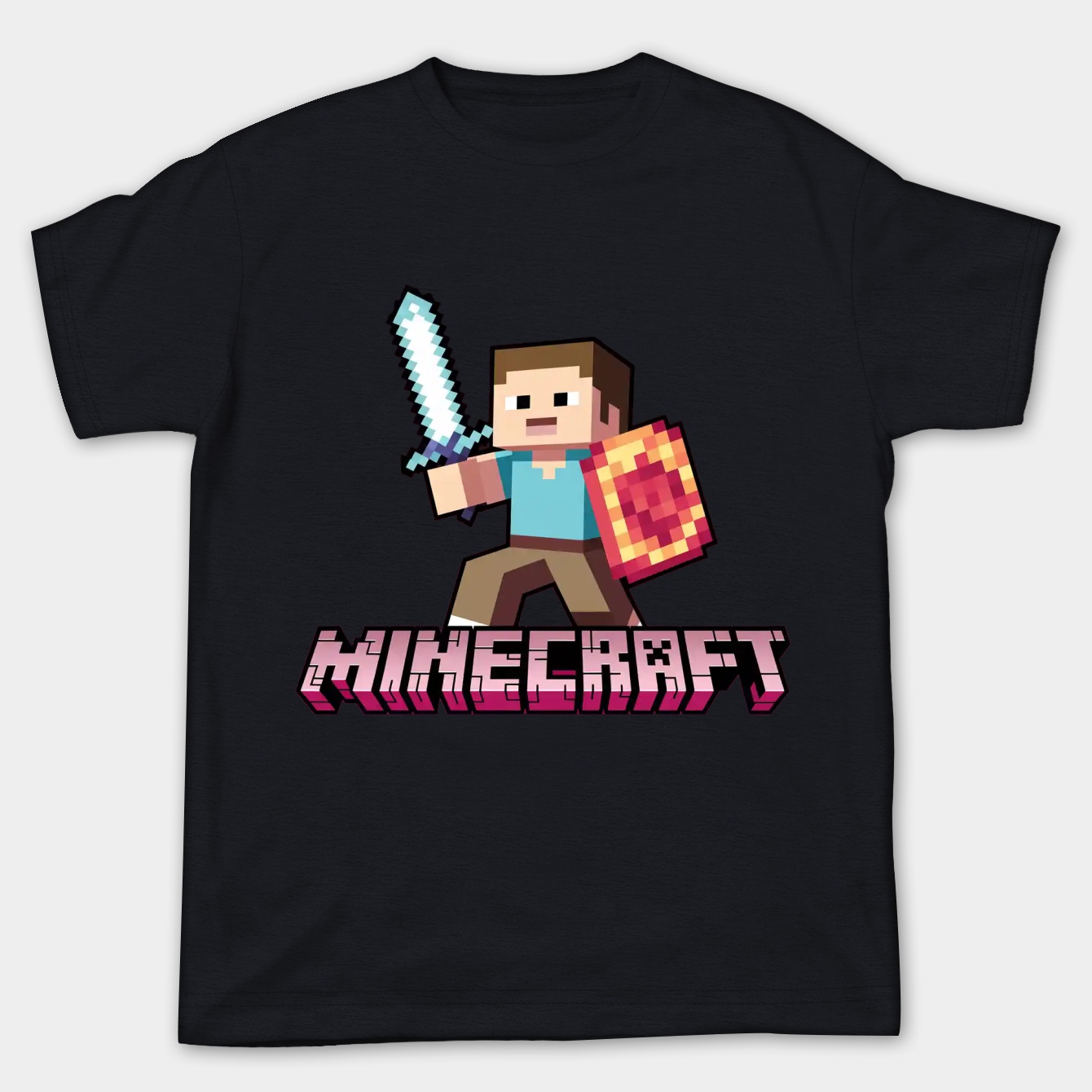 Minecraft Cute Pixel Warrior Women's Plus Size T-shirt