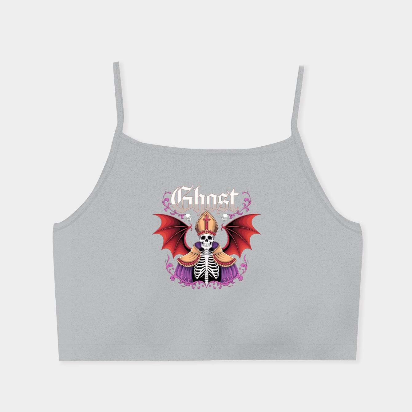 Ghost – Dark Melodic Rock Design Women's  Spaghetti Strap Tank Top